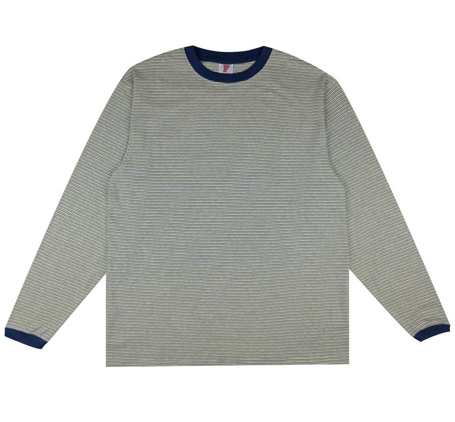 Image of Striped L/S Marina Shirt (Green Mix)