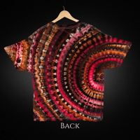 Image 2 of Ice Dyed Red & Brown  Adult (Lrg) Unisex T-Shirt