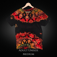 Image 1 of Reverse Tie Dye Mandala Adult (Med) Unisex T-Shirt