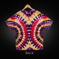Image 2 of Ice Dyed Yellow Pink & Purple Adult (Lrg) Unisex T-shirt