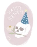 Image 3 of Happy Birthday Party Skull - Illustrated Greeting Card 
