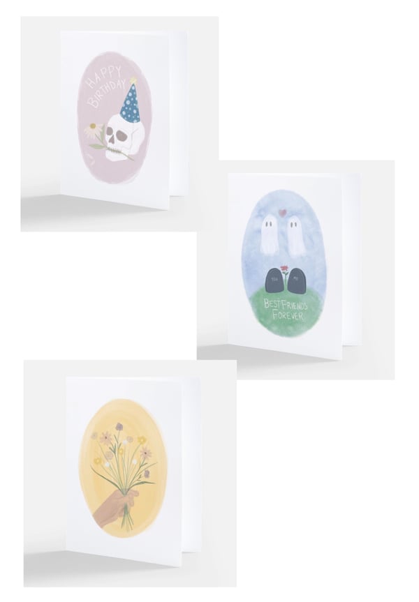 Image of Illustrated Greeting Card 3 Pack