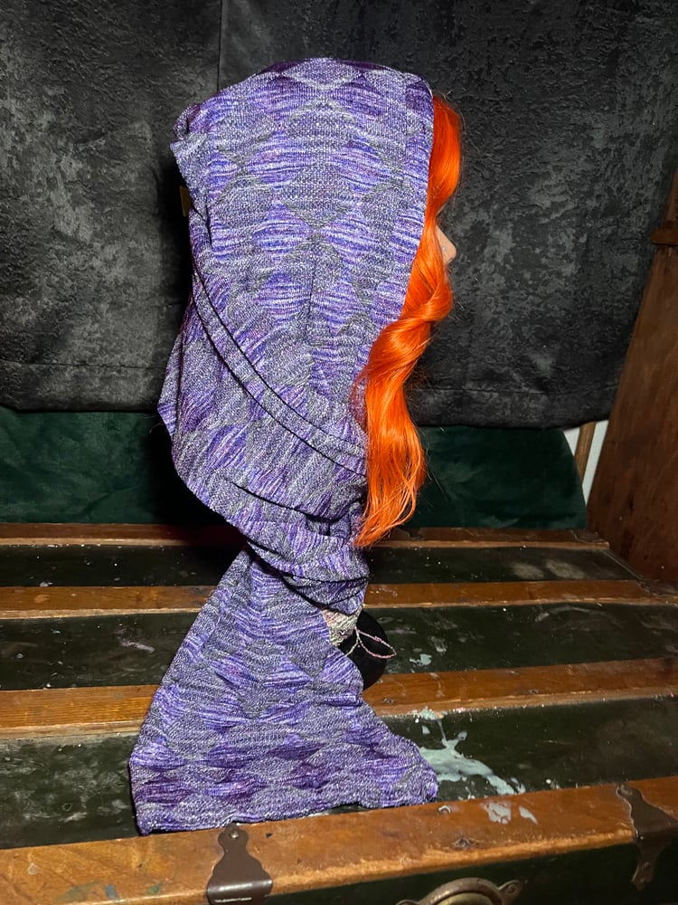 Image of Purple & Black Diamond Sparkly Checkered Scarf