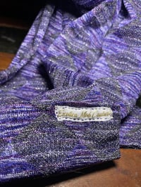 Image 3 of Purple & Black Diamond Sparkly Checkered Scarf 
