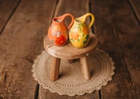 Decorative painted jug-vases