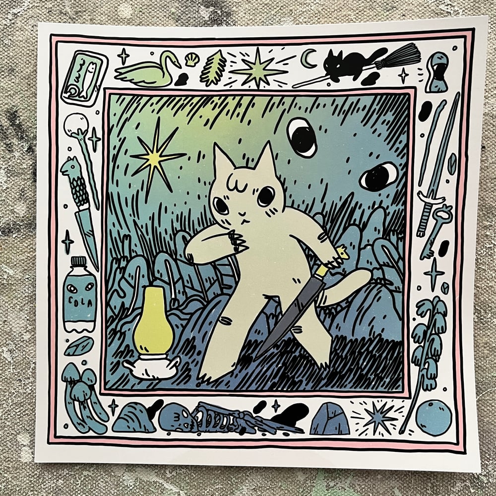 Image of Adventure Cat Mini-Poster