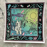 Image 3 of Cat with Ghost Mini-Poster