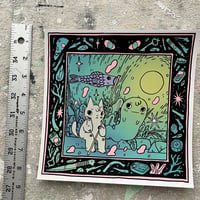 Image 4 of Cat with Ghost Mini-Poster