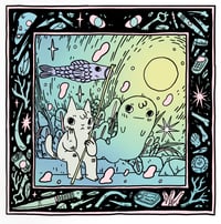Image 2 of Cat with Ghost Mini-Poster