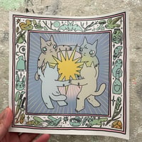 Image 5 of Cats Dancing Around Star Mini-Poster