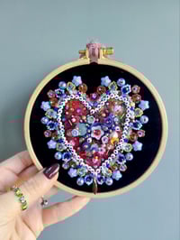 Image 3 of Embellished Heart Embroidery Hoop (#2)