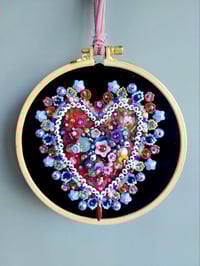 Image 5 of Embellished Heart Embroidery Hoop (#2)