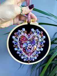 Image 6 of Embellished Heart Embroidery Hoop (#2)