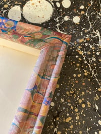 Image 2 of Hand Marbled wooden box frame (empty for you to fill) 