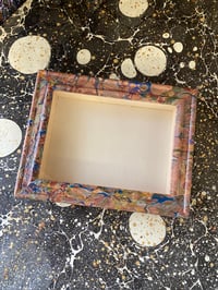 Image 1 of Hand Marbled wooden box frame (empty for you to fill) 