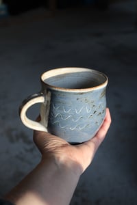 Image 1 of Wavy slipped mug 