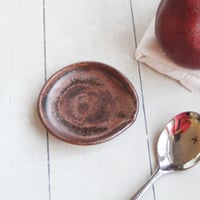 Image 6 of Small Copper Metallic Spoon Rest, Handcrafted Dish for your Coffee Station, Made in USA