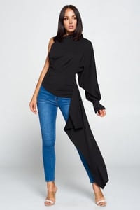 Black one shoulder shirt