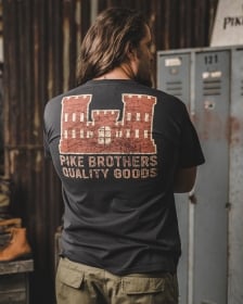 Image of 1969 Sports Tee Red Castle Logo Print by PIKE BROTHERS