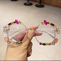 Image 1 of Clear Frames W/Colorful Gems
