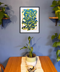 Image 3 of Graffiti Alphabet - Blue - Signed and embossed Fine Art Print 