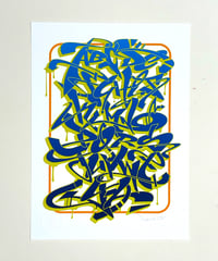Image 5 of Graffiti Alphabet - Blue - Signed and embossed Fine Art Print 