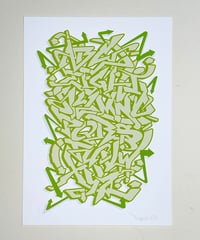 Image 6 of Graffiti Alphabet - Green - Signed and embossed Fine Art Print 