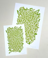 Image 5 of Graffiti Alphabet - Green - Signed and embossed Fine Art Print 