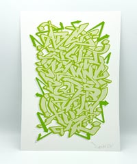 Image 1 of Graffiti Alphabet - Green - Signed and embossed Fine Art Print 