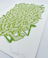 Image 7 of Graffiti Alphabet - Green - Signed and embossed Fine Art Print 