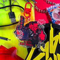 Image 3 of johnny silverhand cyberpunk 2077 charm and sticker