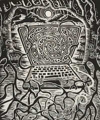 Image 3 of Offline : handprinted lino
