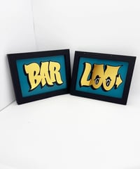 Image 2 of Bar & Loo - Framed Reverse Painted and Gold Gilded Glass