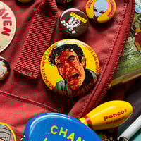 Image 1 of "WHO'S LAUGHING NOW?!" Evil Dead 2 Button