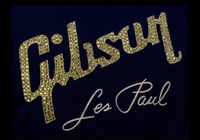 Image 1 of Hand customised Gold Gibson logo T shirt