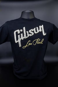 Image 2 of Hand customised Silver Gibson logo T shirt