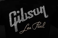 Image 1 of Hand customised Silver Gibson logo T shirt