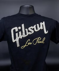 Image 4 of Hand customised Silver Gibson logo T shirt