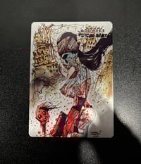 Sad Girl Metal Card