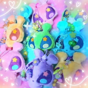 Image of alien plush+bead charms