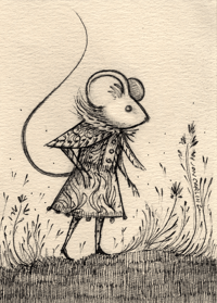 'Dress Mouse' Original Drawing