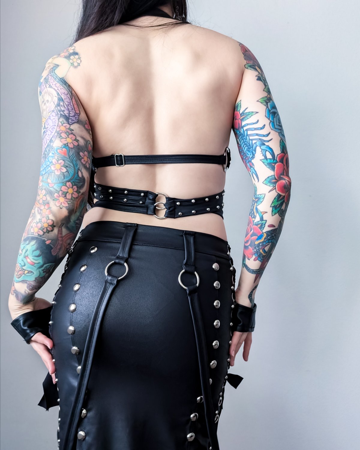 Leatherette Crisscross Top