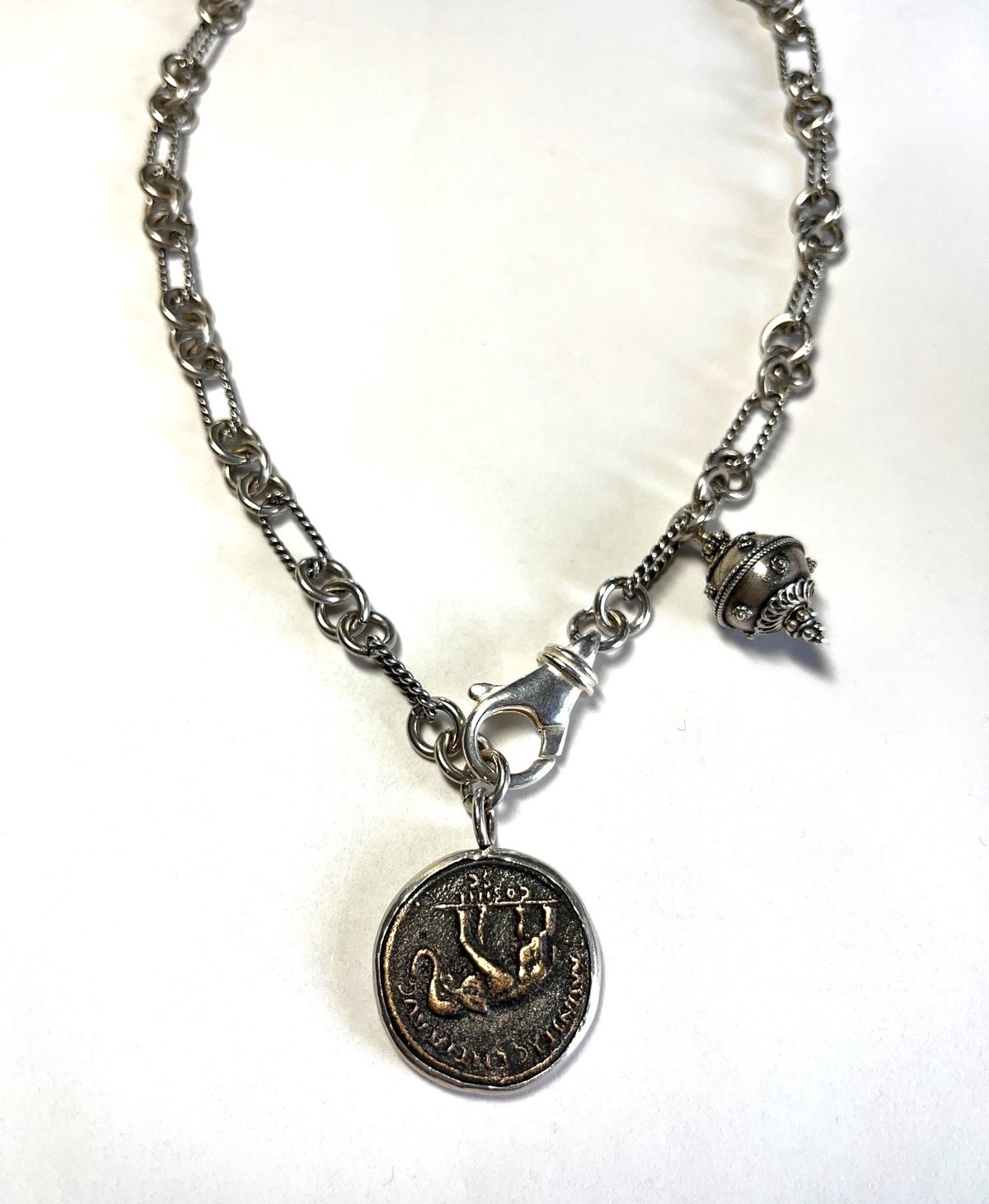 Reproduction Roman Coin on Sterling Chain