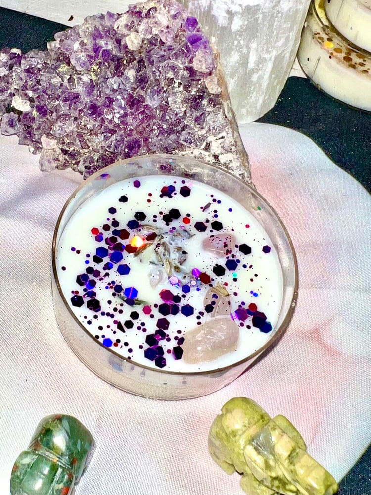 Image of PURPLE- Manifestation Candle Large Tea Light