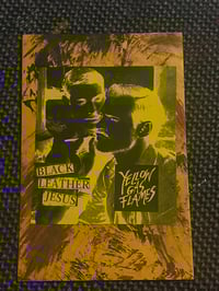 BLACK LEATHER JESUS/YELLOW GAS FLAMES split TAPE
