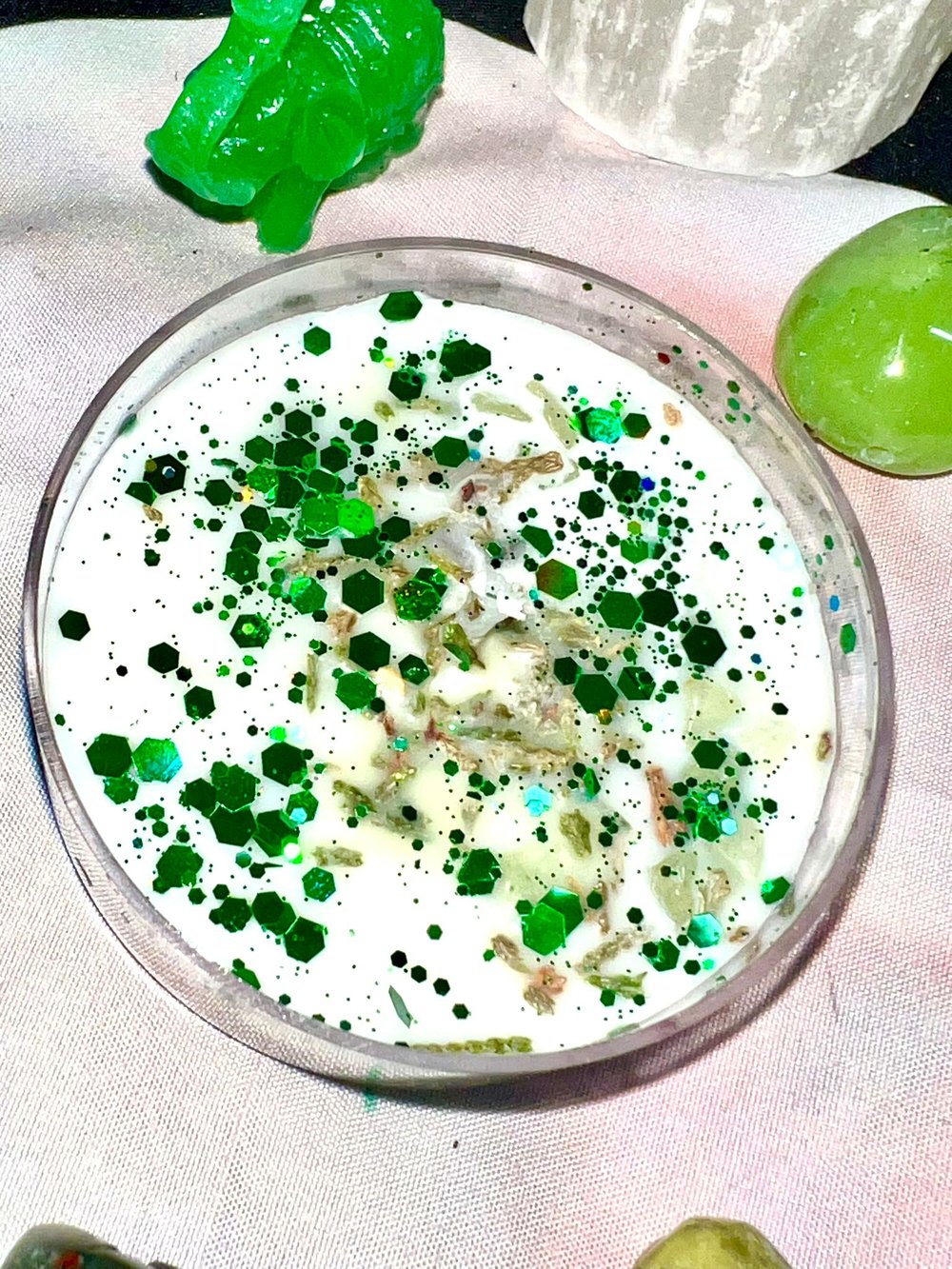 Image of GREEN-Manifestation Candle Large Tea Light