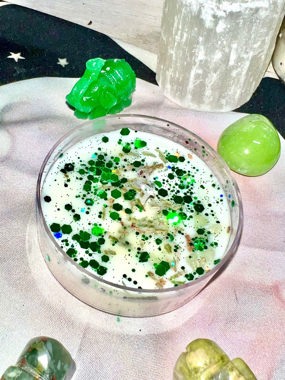 Image of GREEN-Manifestation Candle Large Tea Light