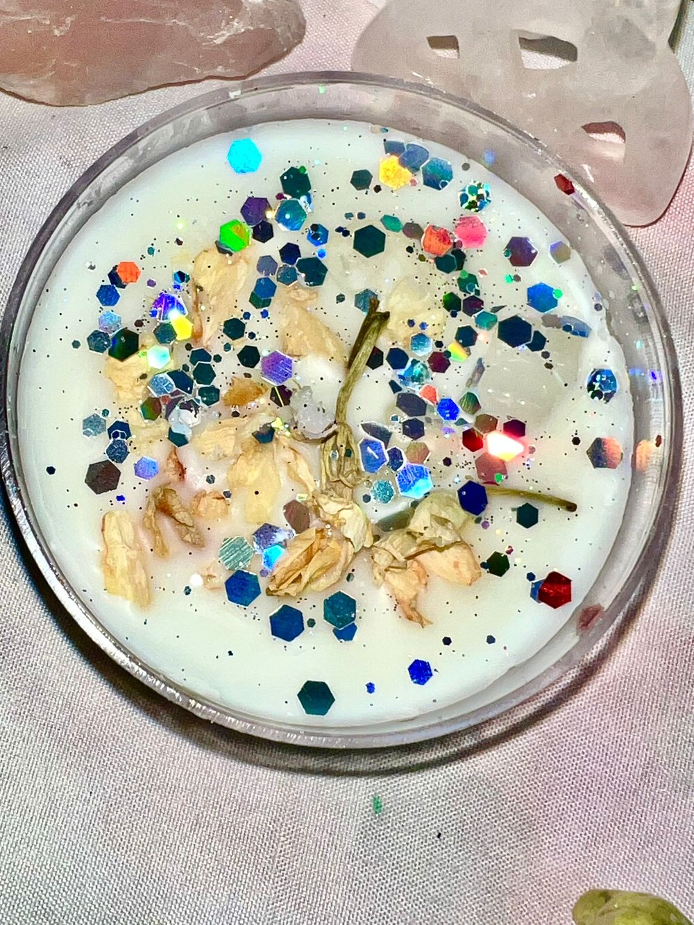 Image of WHITE-Manifestation Candle Large Tea Light