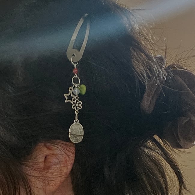 floral star y2k hair clip