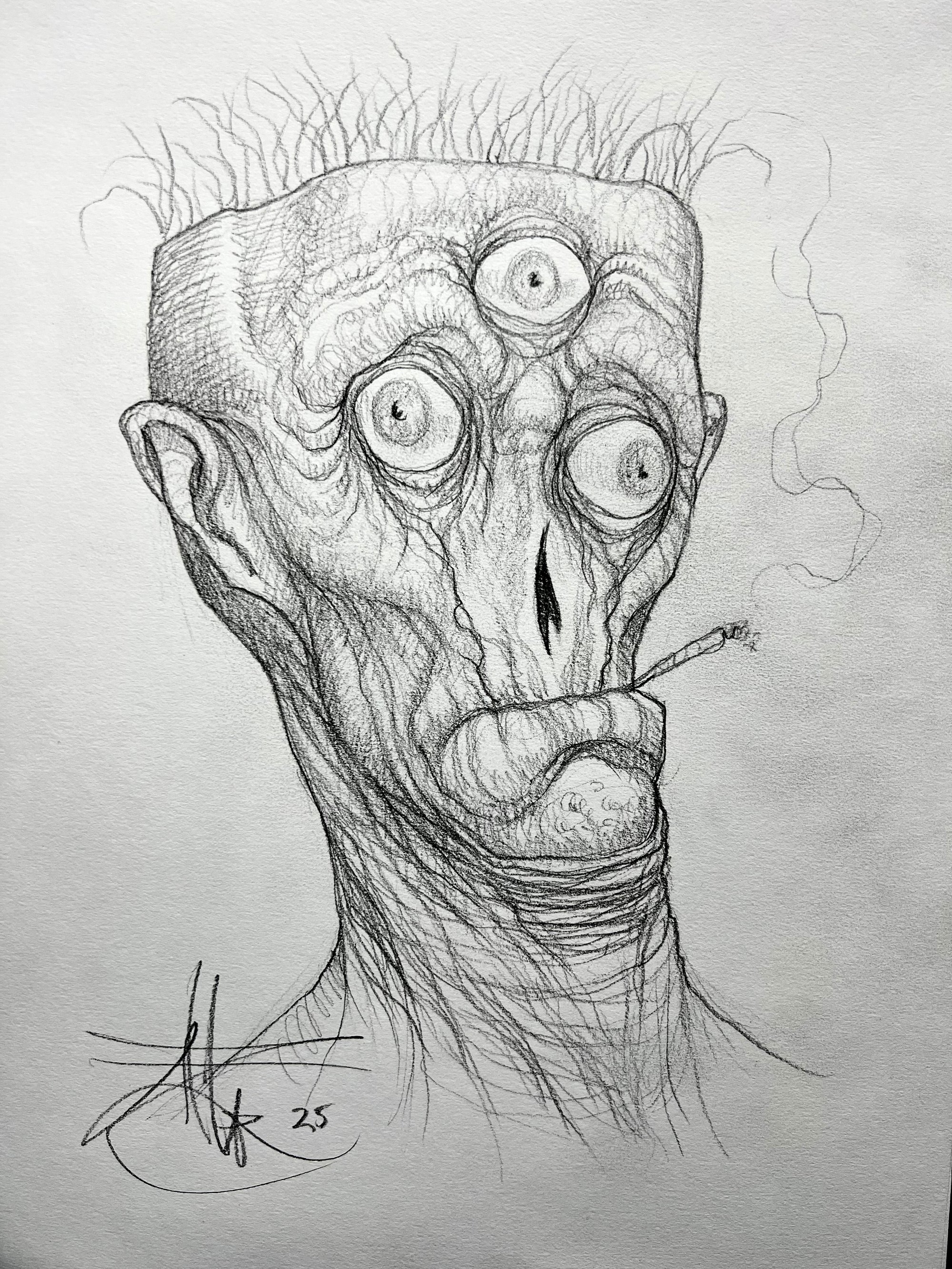 $100 My5tery Mon5ter Head Sketch | CHET ZAR STORE OF DOOM